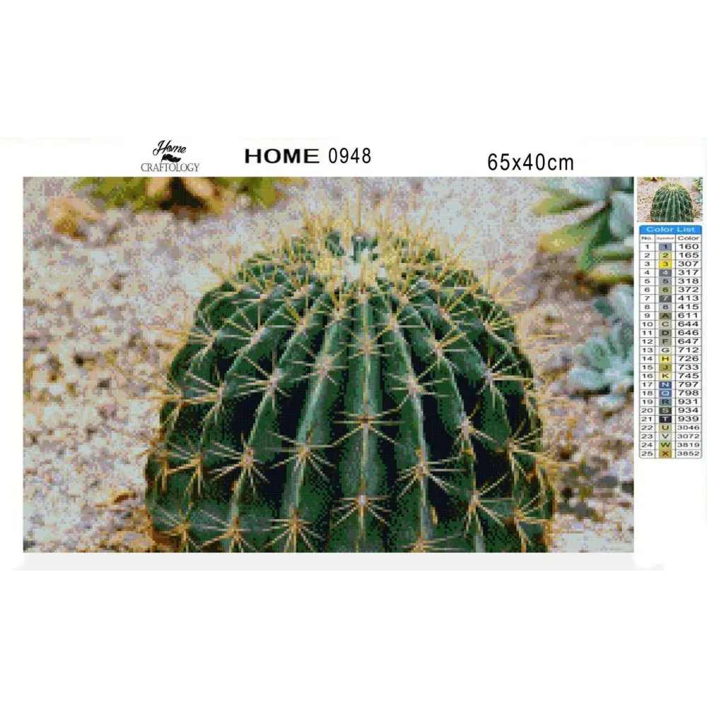 Barrel Cactus - Diamond Painting Kit - Home Craftology