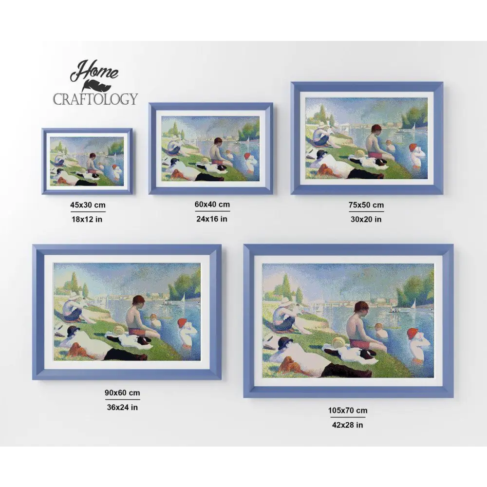 Bathers at Asnières - Premium Diamond Painting Kit - Diamond Painting Kit