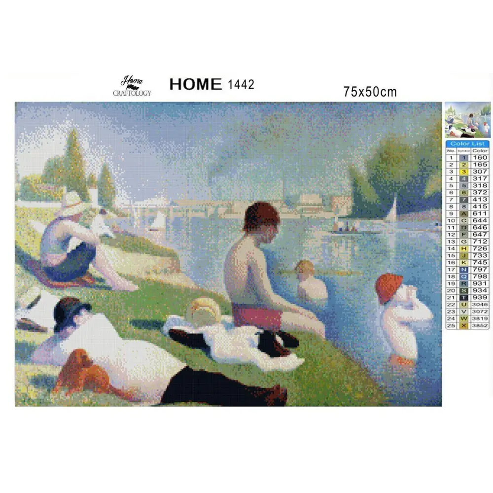 Bathers at Asnières - Premium Diamond Painting Kit - Diamond Painting Kit