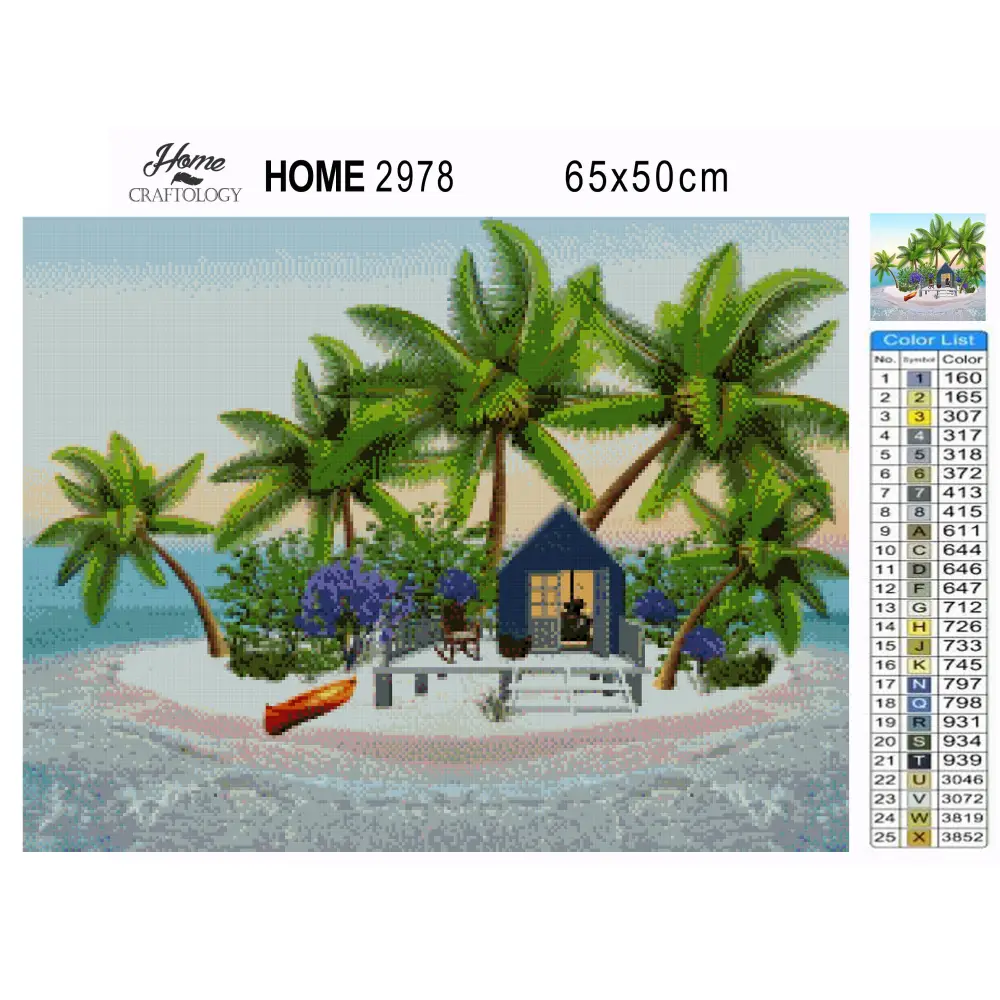 Beach House - Premium Diamond Painting Kit - Diamond Painting Kit