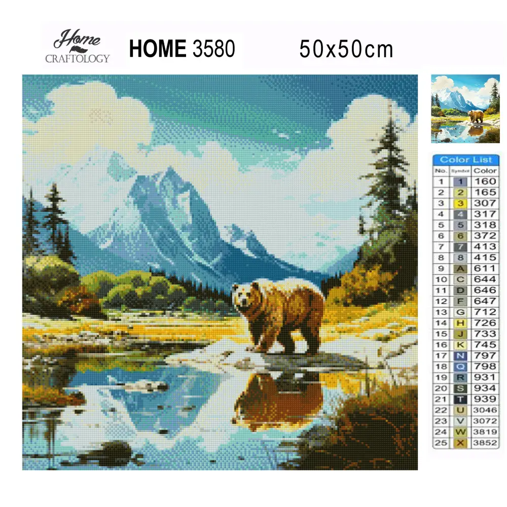 Bear with a View - Exclusive Premium Diamond Painting Kit - Diamond Painting Kit