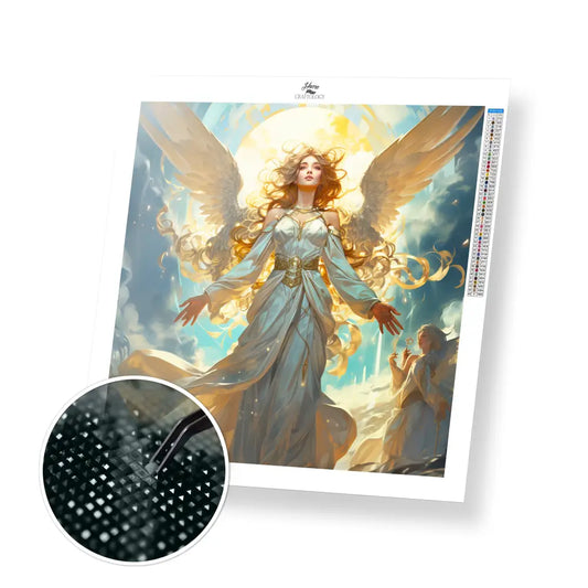 Beautiful Angel - Exclusive Premium Diamond Painting Kit - 30x30cm / 12x12’’ / Square (Most Popular) - Diamond Painting