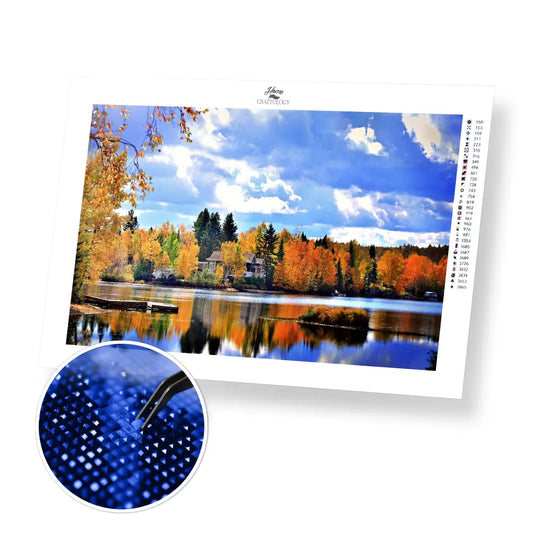 Beautiful Canadian Landscape - Premium Diamond Painting Kit - 45x30cm / 18x12’’ / Square (Most Popular) - Diamond