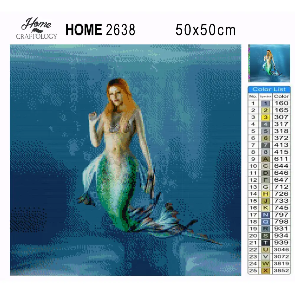 Beautiful Mermaid - Premium Diamond Painting Kit - Diamond Painting Kit