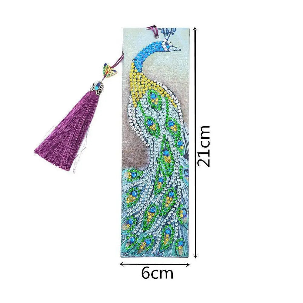 Beautiful Peacock - Diamond Painting Bookmark - Bookmark