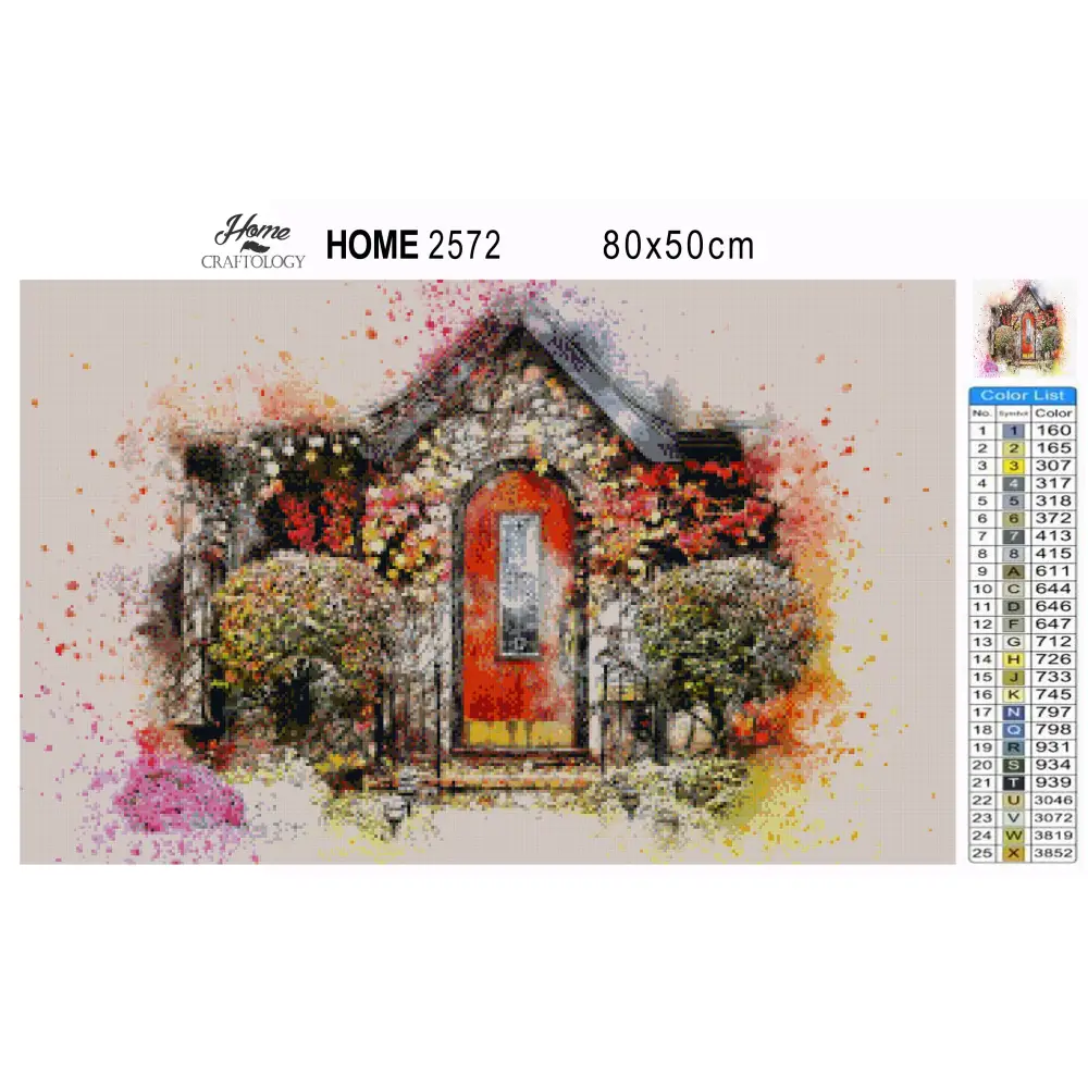 Beautiful Red Door - Premium Diamond Painting Kit - Diamond Painting Kit