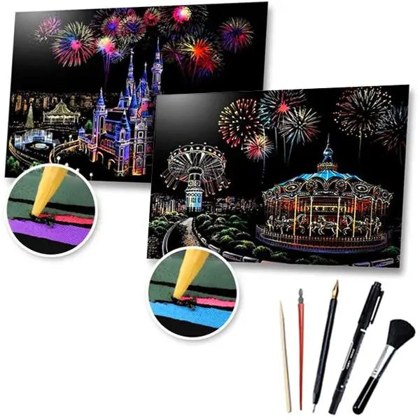 Beginner’s Scratch Painting Bundle - Scratch Painting
