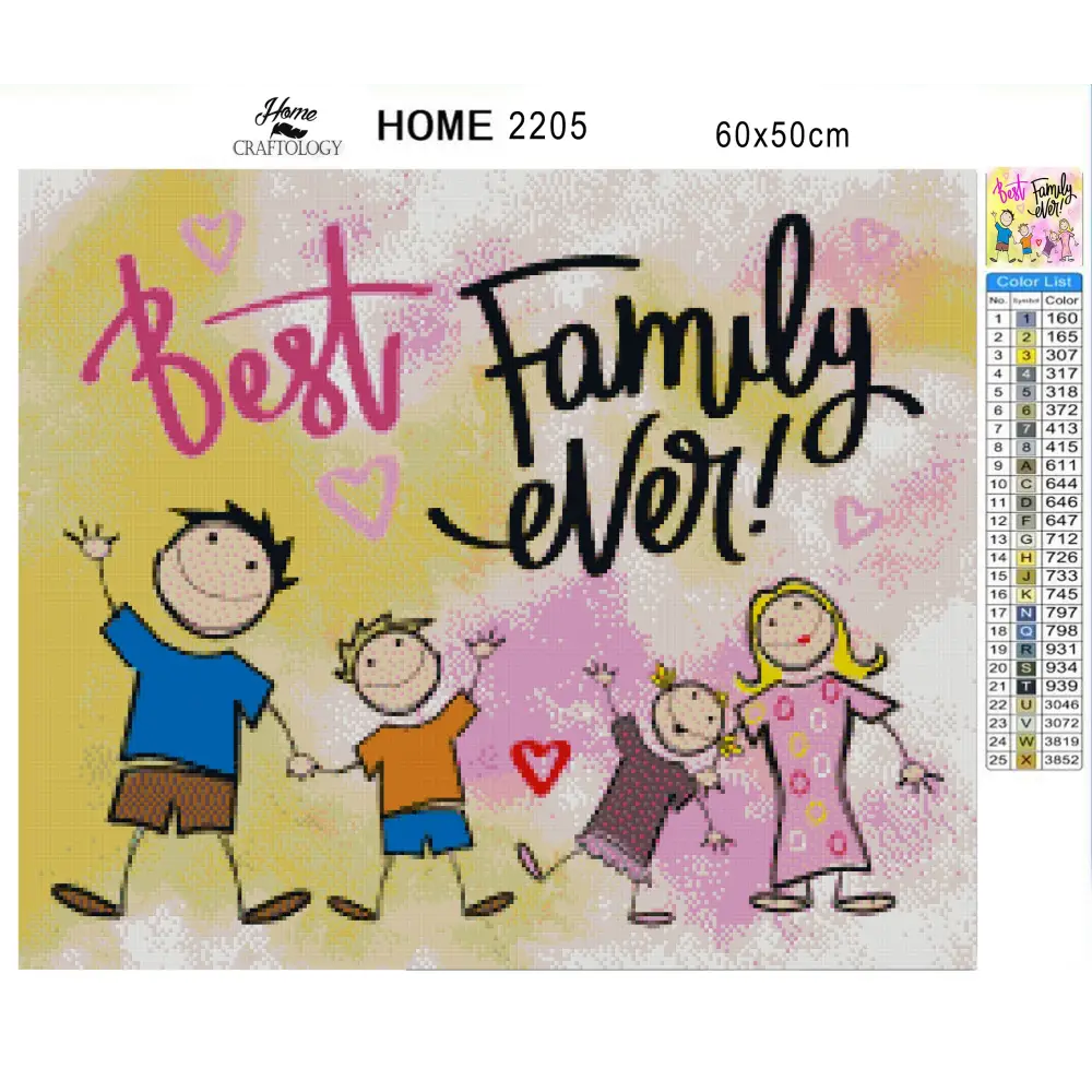 Best Family Ever - Premium Diamond Painting Kit - Diamond Painting Kit