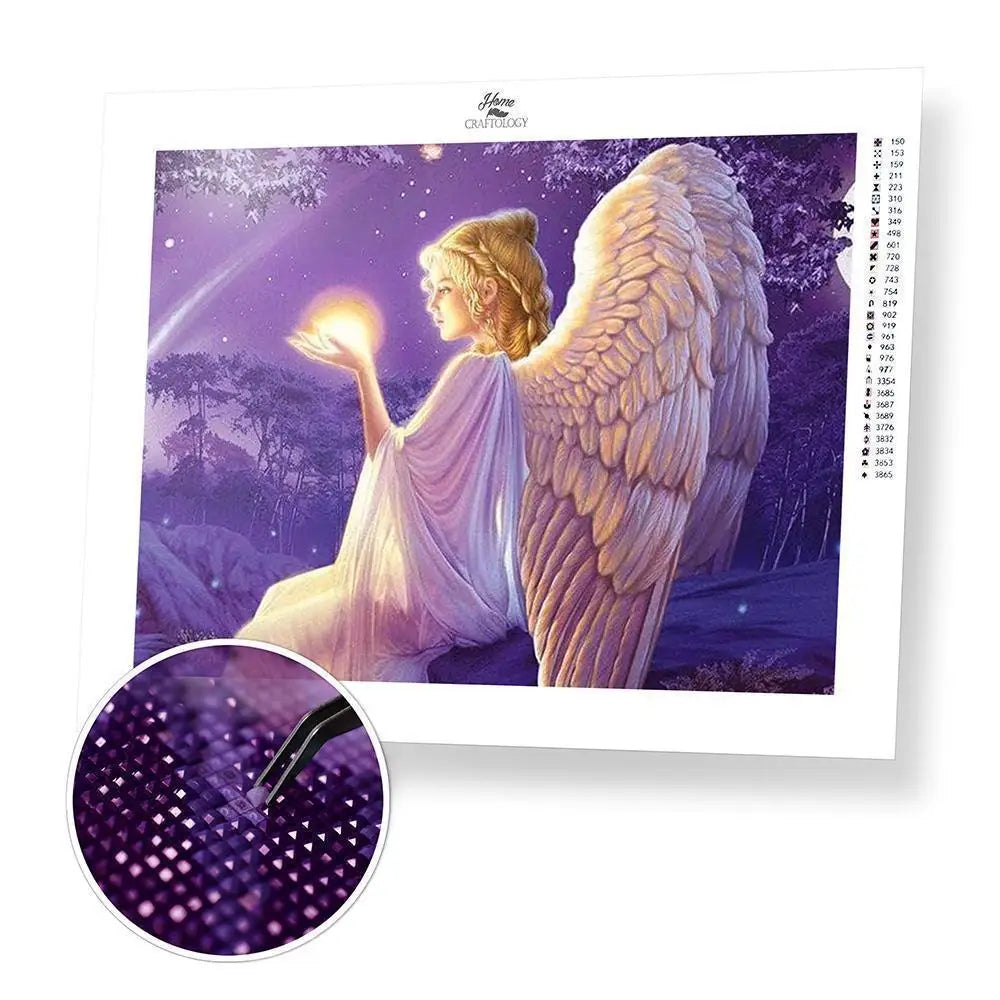 Best Selling Christianity Diamond Painting Kits - Angel’s Light - 55x40cm / 22x16’’ (Recommended) Square - Diamond