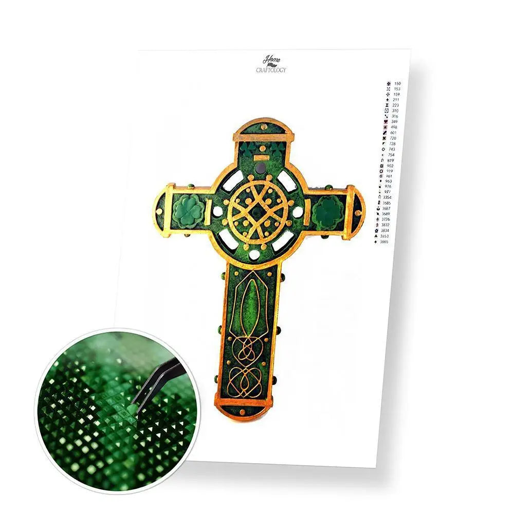 Best Selling Christianity Diamond Painting Kits - Celtic Cross - 40x55cm / 16x22’’ (Recommended) Square - Diamond