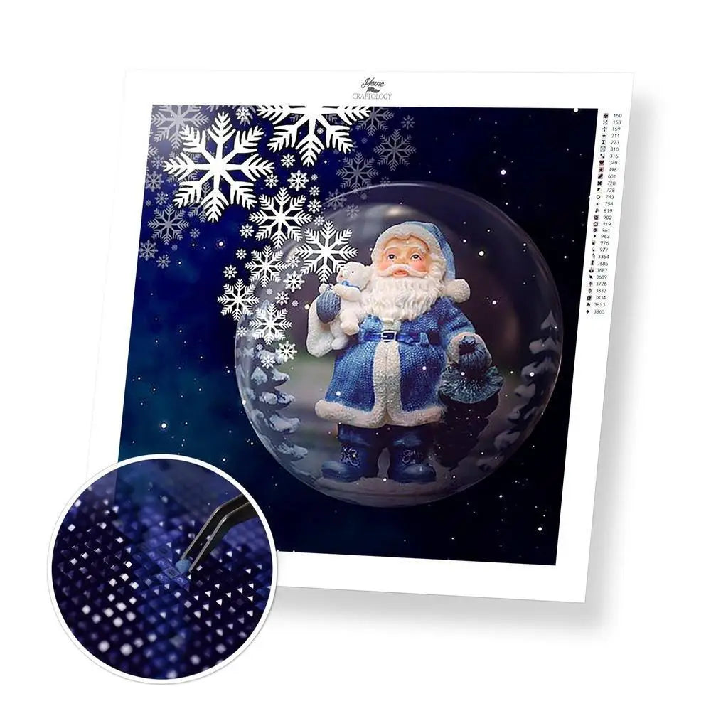 Best Selling Christmas Diamond Painting Kits - Snow Globe Santa - 50x50cm / 20x20’’ (Recommended) Square