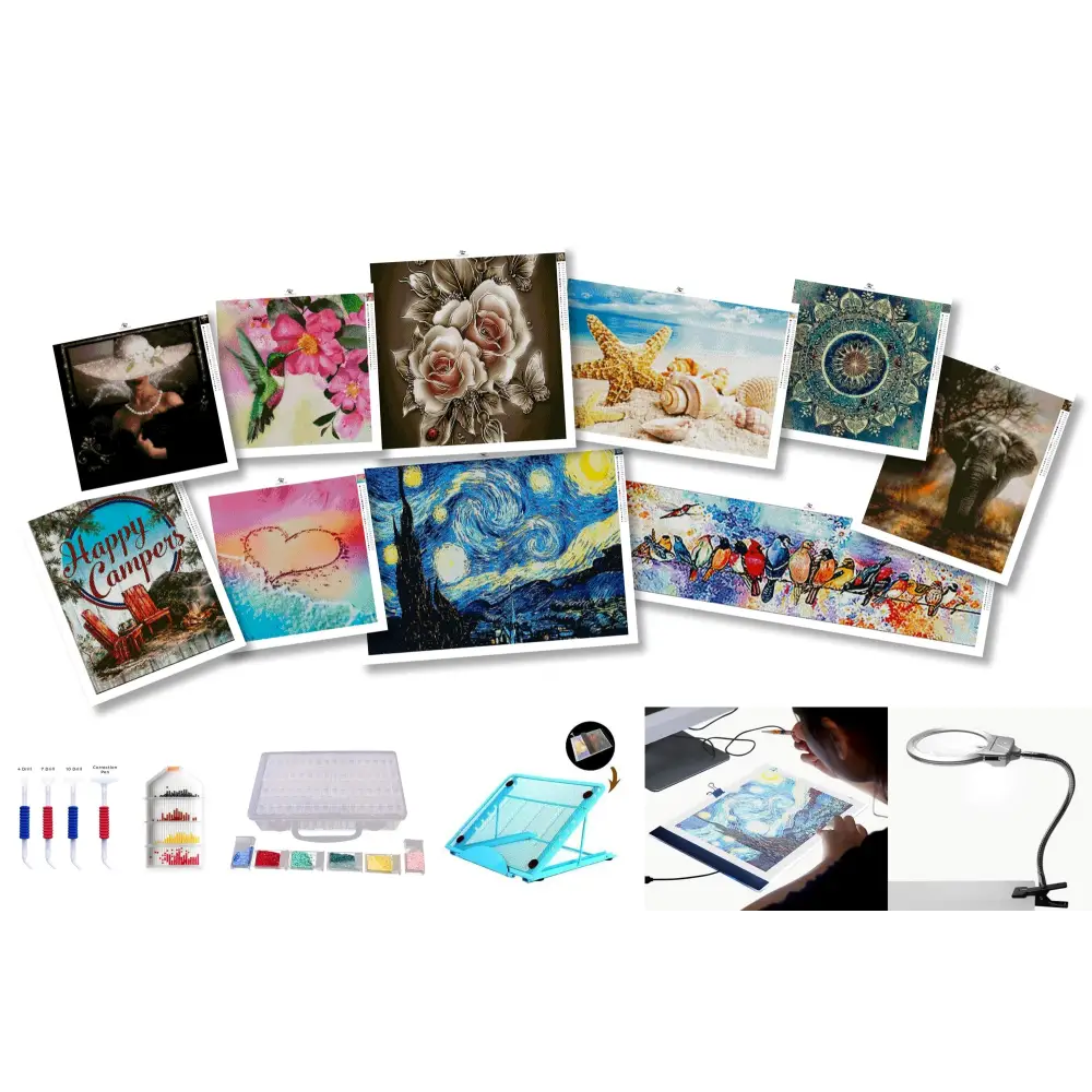 Best Selling Kits and Accessories Bundle - Diamond Painting Cross Stitch