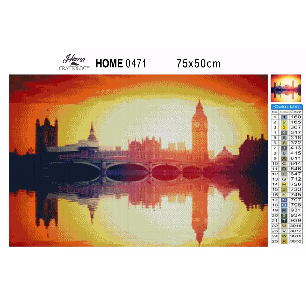 Big Ben Reflection - Premium Diamond Painting Kit - Diamond Painting Kit