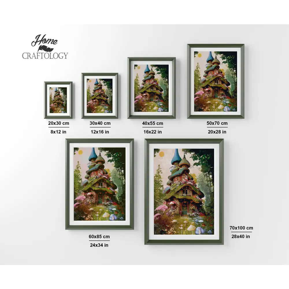 Big Mushroom House - Premium Diamond Painting Kit - Diamond Painting Kit