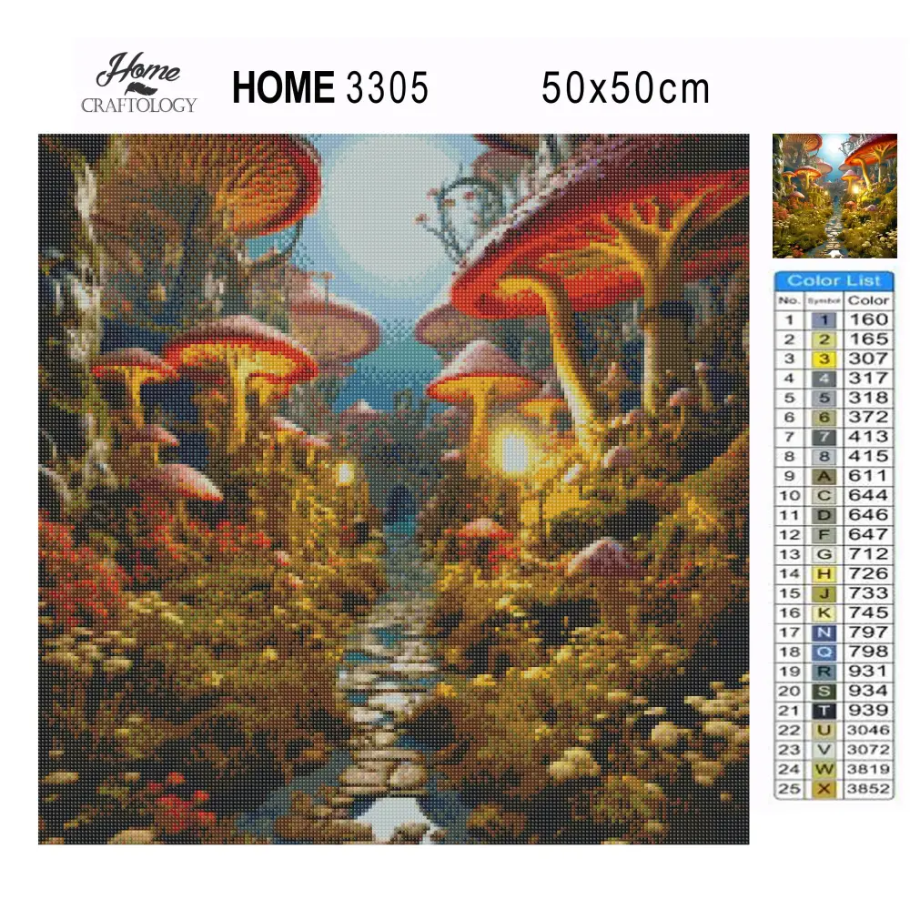 Big Mushrooms - Exclusive Premium Diamond Painting Kit - Diamond Painting Kit