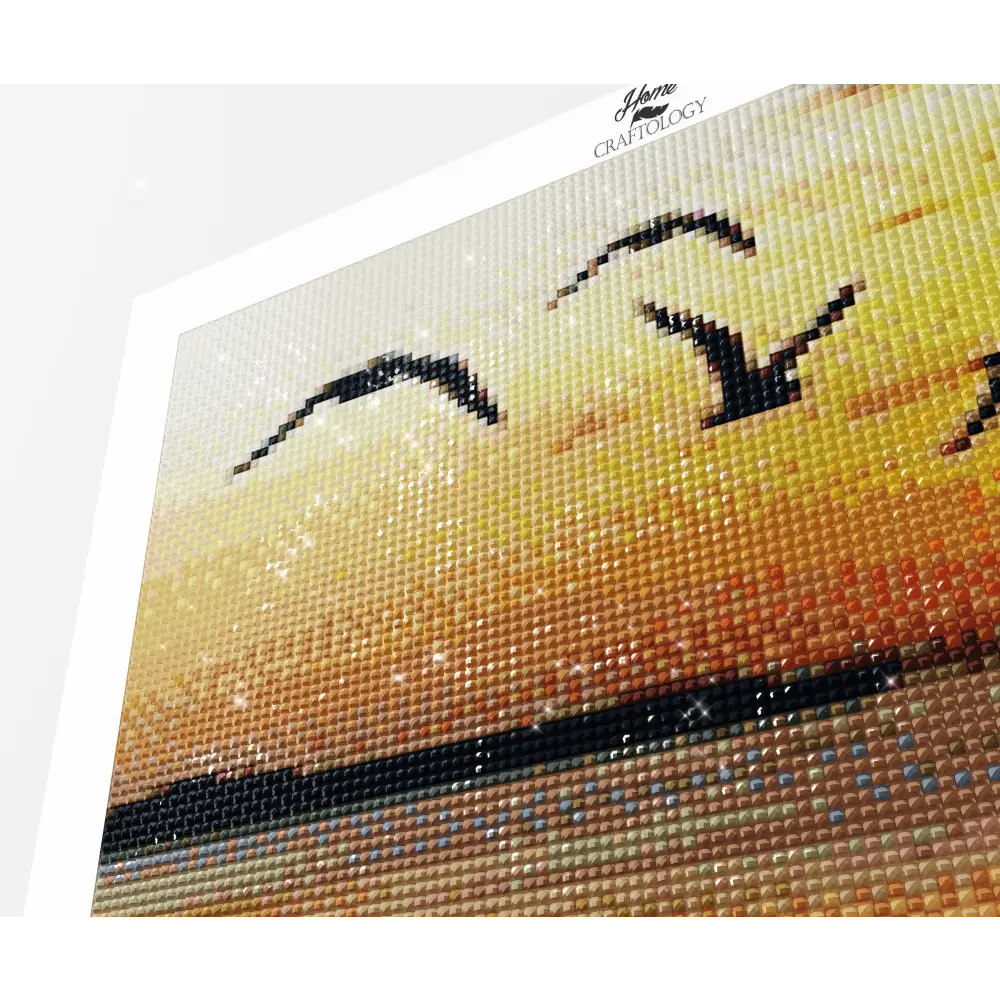 Birds and Sunset - Premium Diamond Painting Kit - Diamond Painting Kit