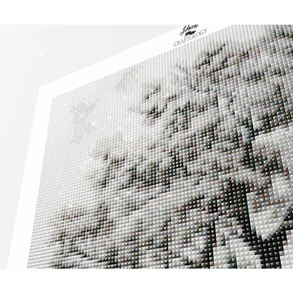 Black and White Tree - Exclusive Premium Diamond Painting Kit - Diamond Painting Kit