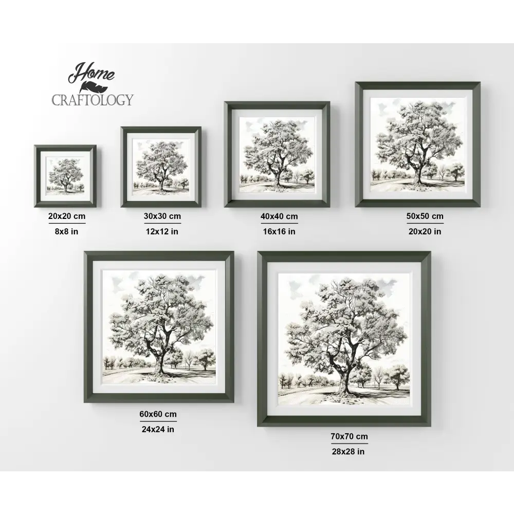 Black and White Tree - Exclusive Premium Diamond Painting Kit - Diamond Painting Kit