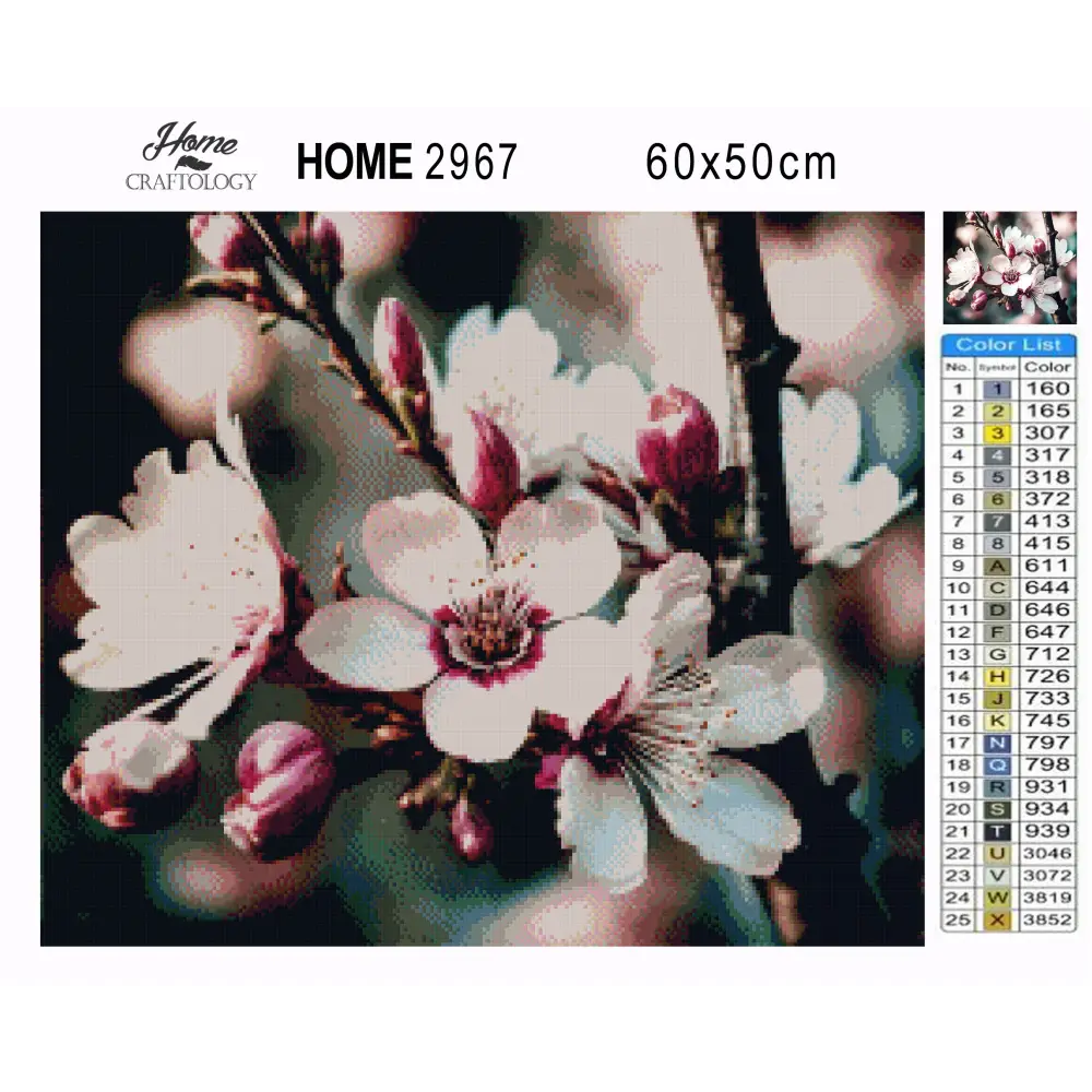 Blooming Cherry Blossoms - Premium Diamond Painting Kit - Diamond Painting Kit