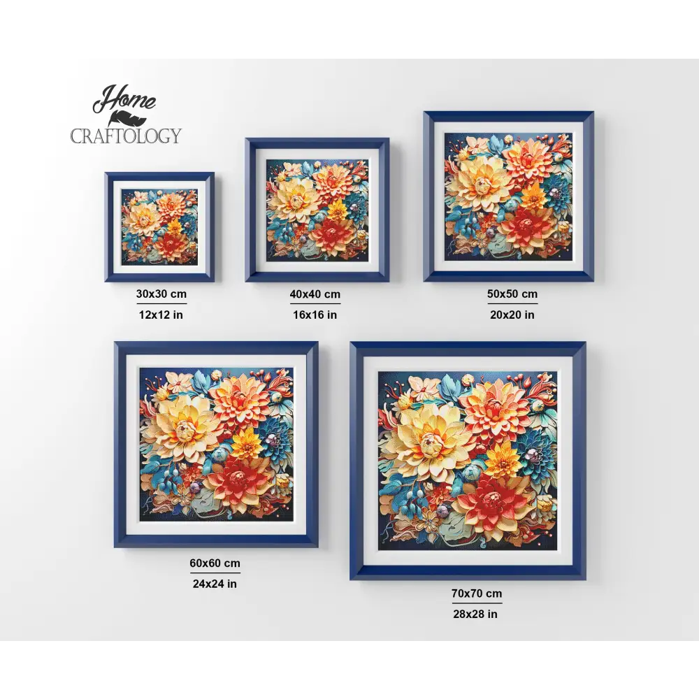 Blooming Flowers - Exclusive Premium Diamond Painting Kit - Diamond Painting Kit
