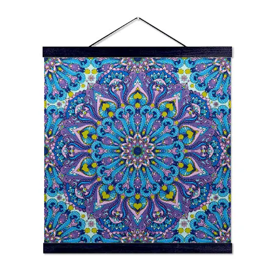 Blue and Purple Mandala - Premium Diamond Painting Kit - Diamond Painting Kit