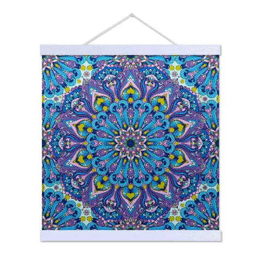 Blue and Purple Mandala - Premium Diamond Painting Kit - Diamond Painting Kit