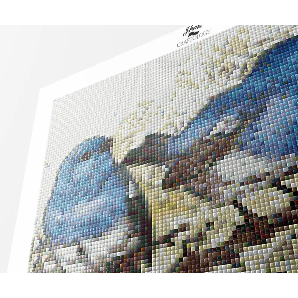Blue Birds and Blossoms - Premium Diamond Painting Kit - Diamond Painting Kit