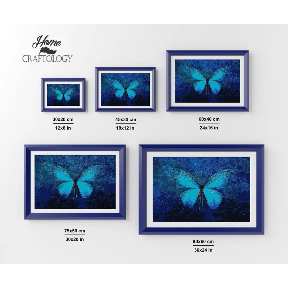 Blue Butterfly - Premium Diamond Painting Kit - Diamond Painting Kit