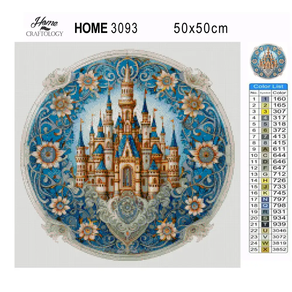 Blue Castle - Exclusive Premium Diamond Painting Kit - Diamond Painting Kit