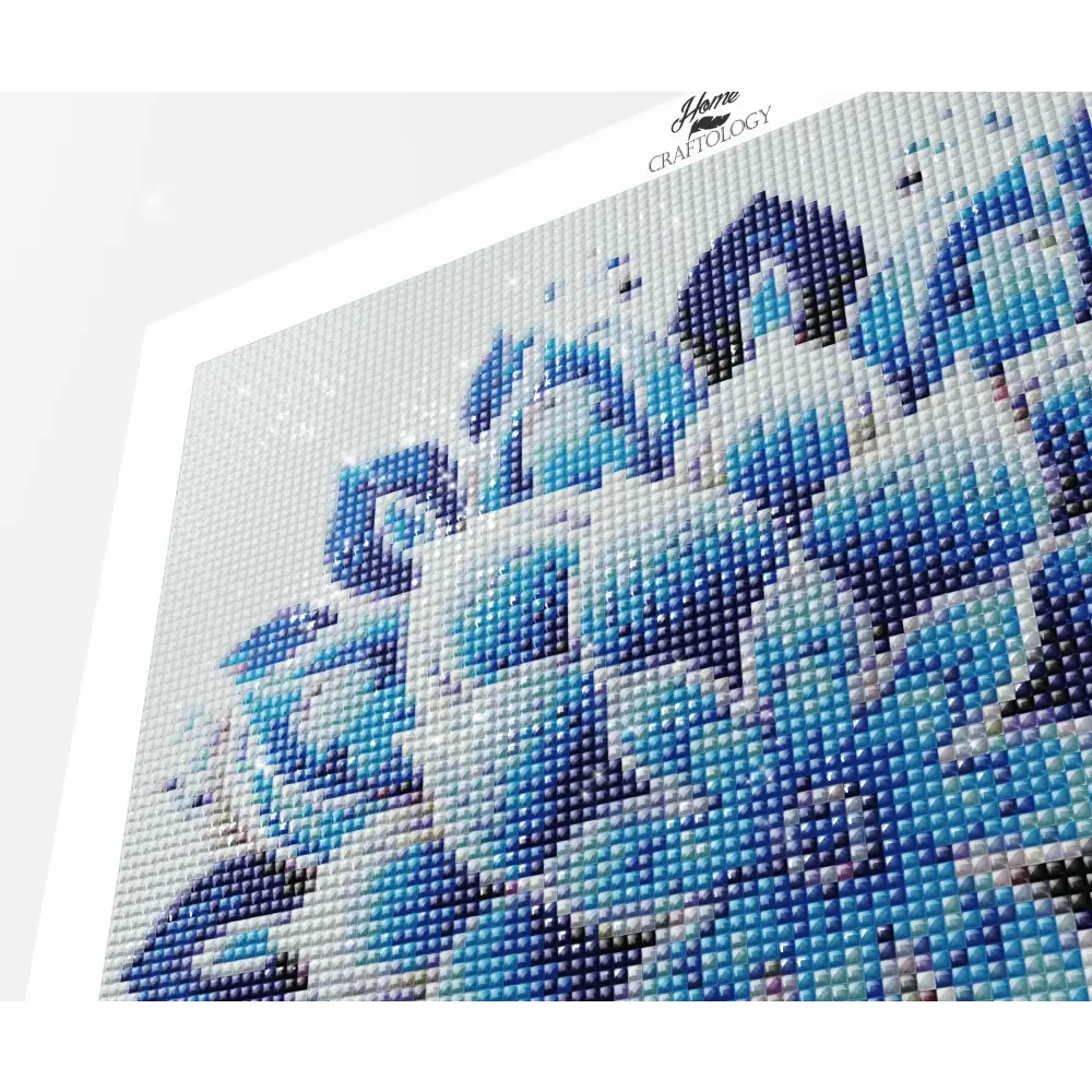 Blue Flower Mandala - Exclusive Premium Diamond Painting Kit - Diamond Painting Kit