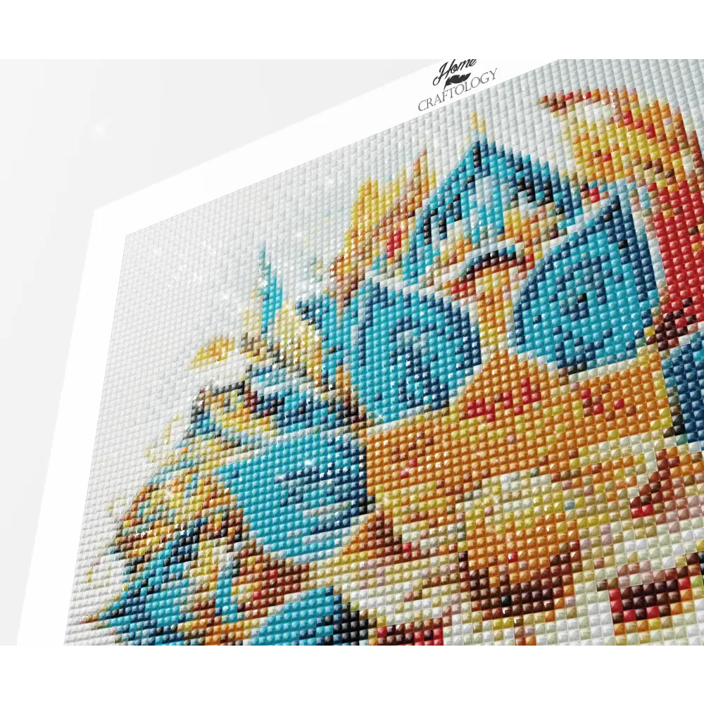 Blue Flower Mandala - Exclusive Premium Diamond Painting Kit - Diamond Painting Kit
