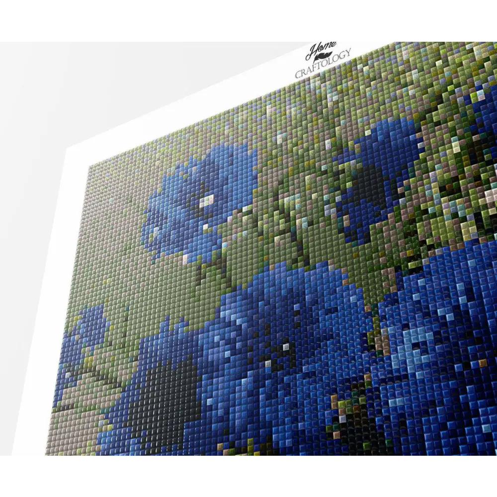 Blue Flowers - Premium Diamond Painting Kit - Diamond Painting Kit