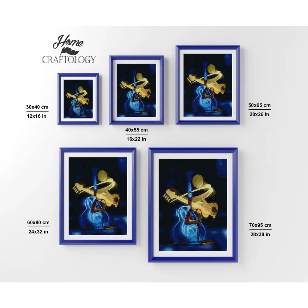 Blue Guitar - Premium Diamond Painting Kit - Diamond Painting Kit