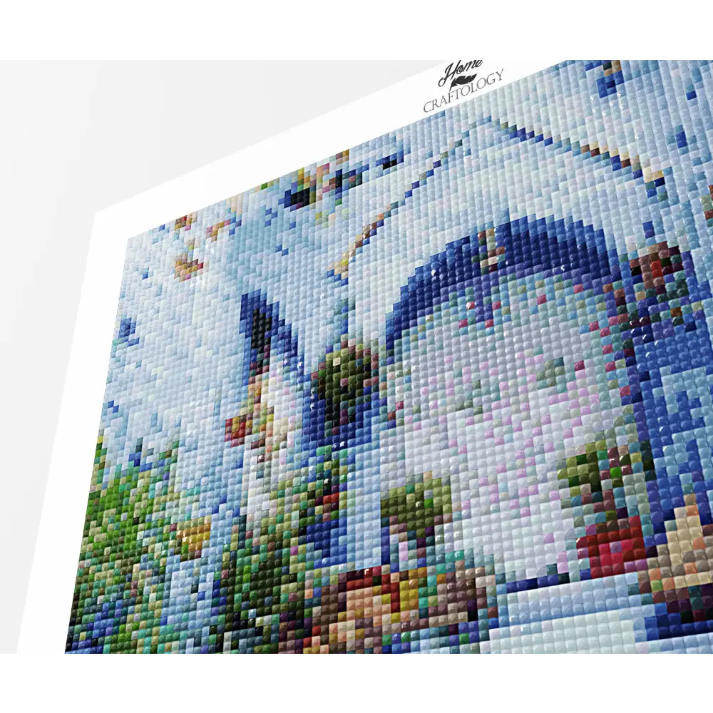 Blue House Interior - Premium Diamond Painting Kit - Diamond Painting Kit