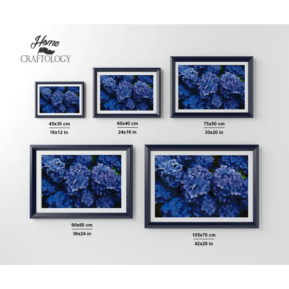 Blue Hydrangeas - Premium Diamond Painting Kit - Diamond Painting Kit