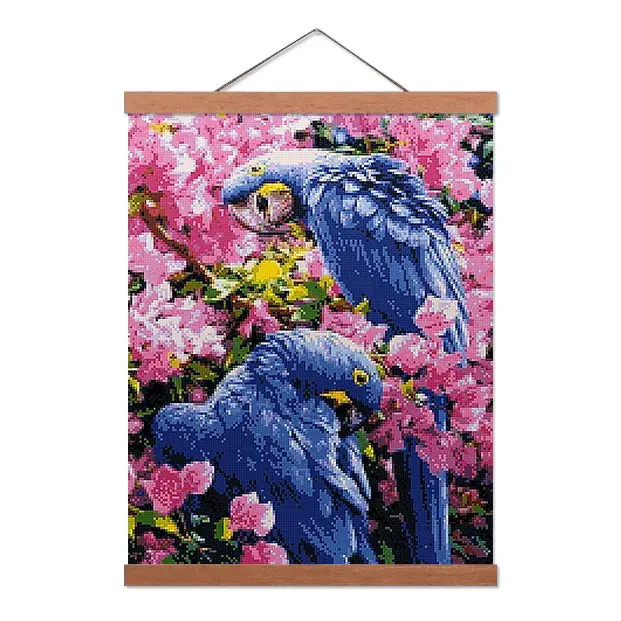 Blue Macaw Birds - Premium Diamond Painting Kit - Diamond Painting Kit