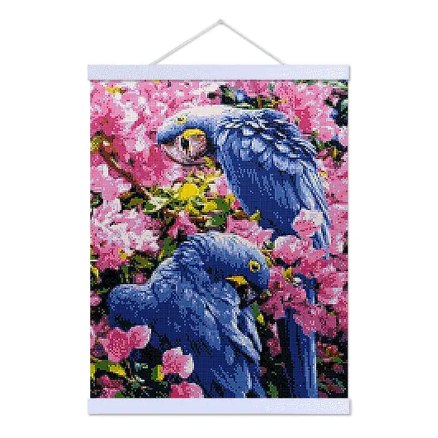 Blue Macaw Birds - Premium Diamond Painting Kit - Diamond Painting Kit