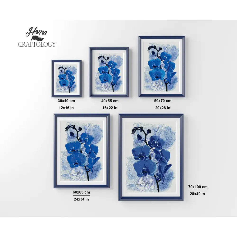 Blue Orchids - Premium Diamond Painting Kit - Diamond Painting Kit