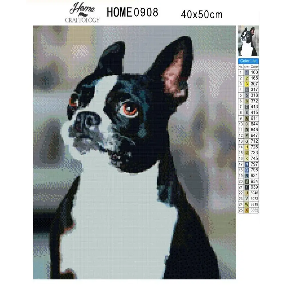 Boston Terrier - Diamond Painting Kit - Home Craftology