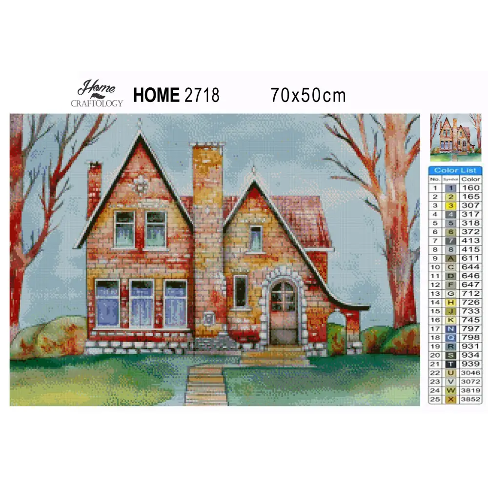 Brick House - Premium Diamond Painting Kit - Diamond Painting Kit