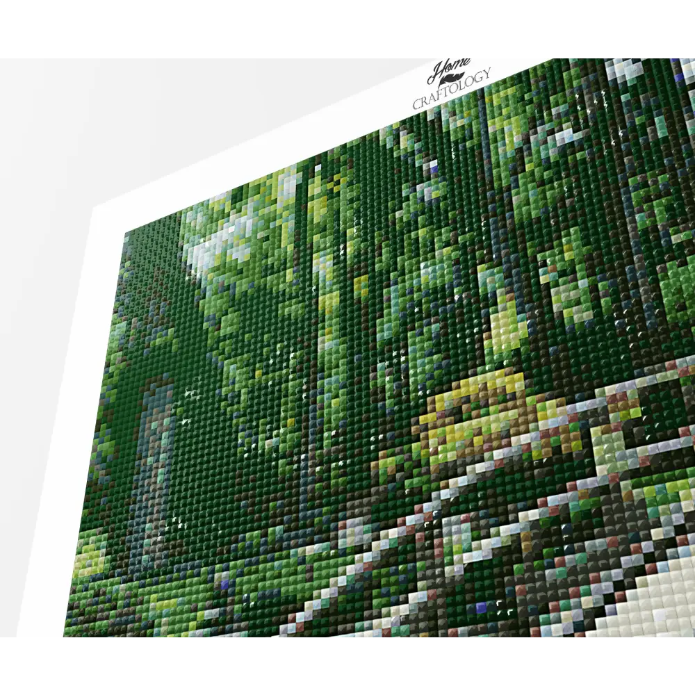Bridge in a Garden - Premium Diamond Painting Kit - Diamond Painting Kit