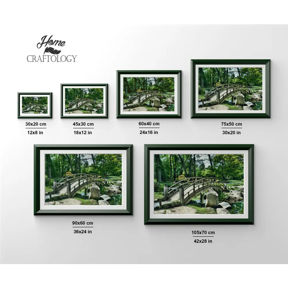 Bridge in a Garden - Premium Diamond Painting Kit - Diamond Painting Kit
