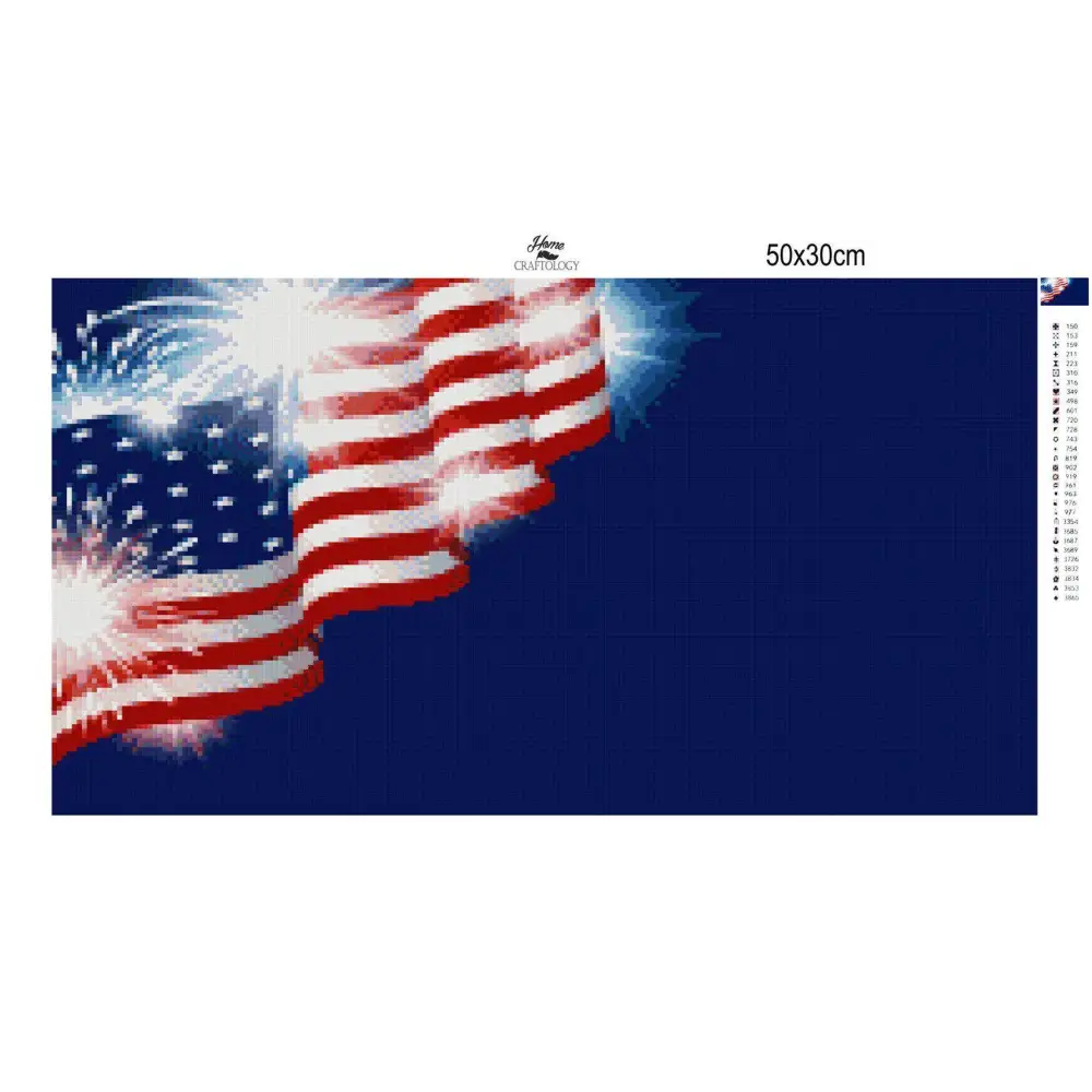 Broad Stripes and Bright Stars - Premium Diamond Painting Kit - Diamond Painting Kit