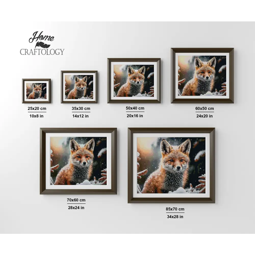 Brown Arctic Fox - Premium Diamond Painting Kit - Diamond Painting Kit