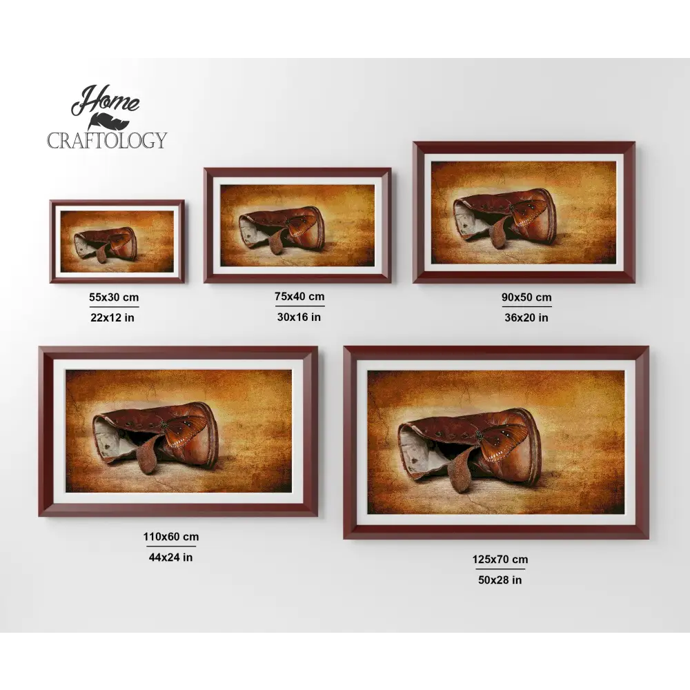 Brown Leather Boot - Premium Diamond Painting Kit - Diamond Painting Kit