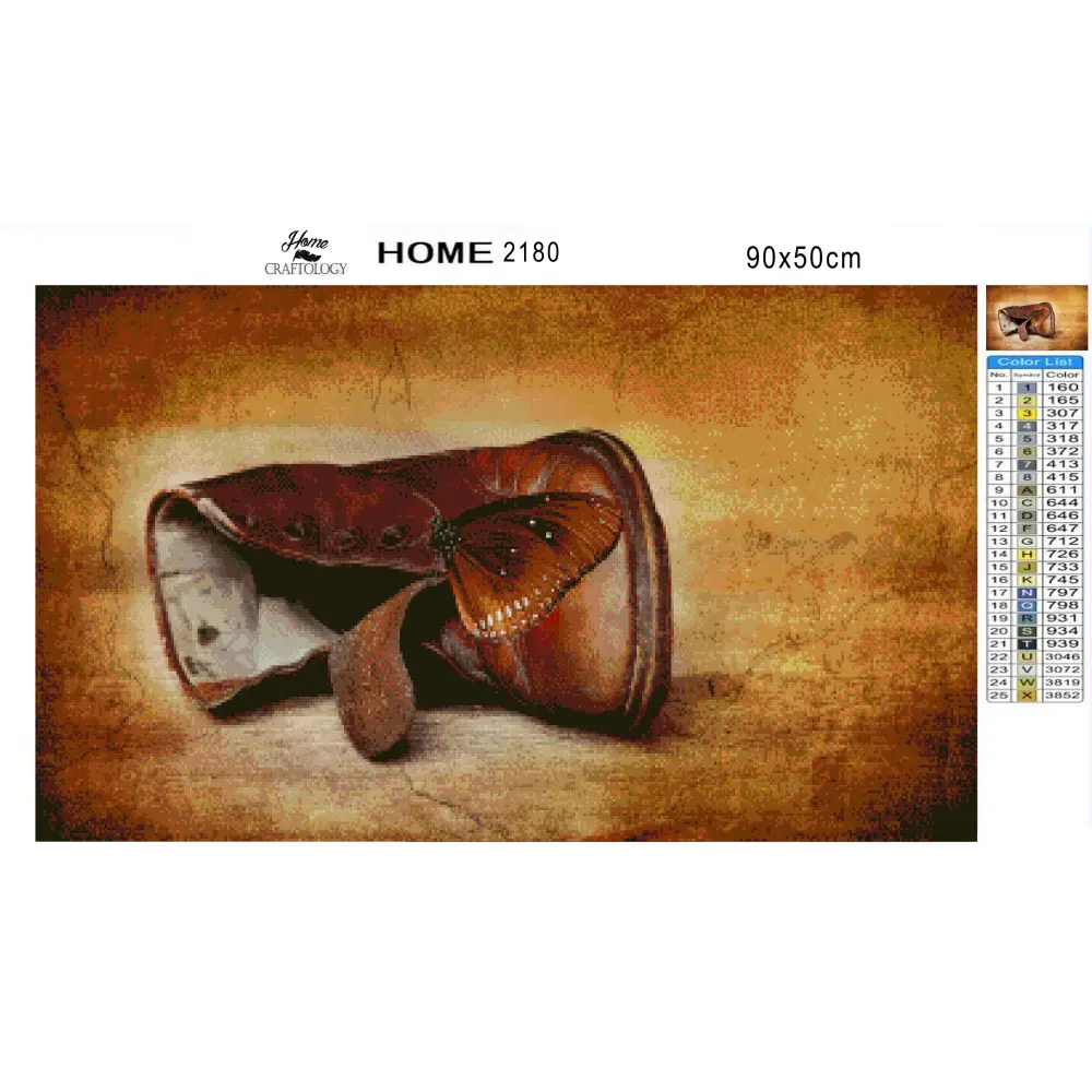 Brown Leather Boot - Premium Diamond Painting Kit - Diamond Painting Kit