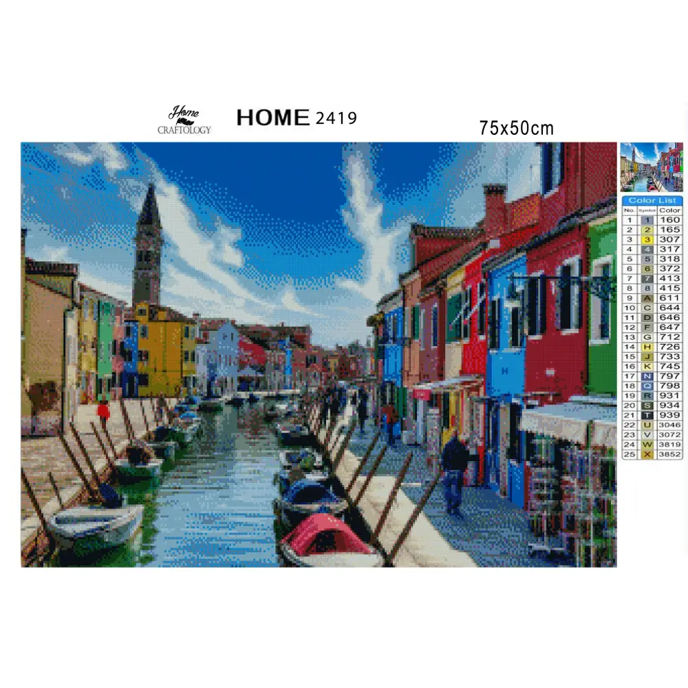 Burano Italy - Premium Diamond Painting Kit - Diamond Painting Kit