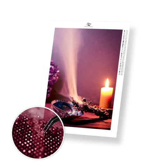 Burning Sage - Premium Diamond Painting Kit - 30x40cm / 12x16’’ / Square (Most Popular) - Diamond Painting Kit