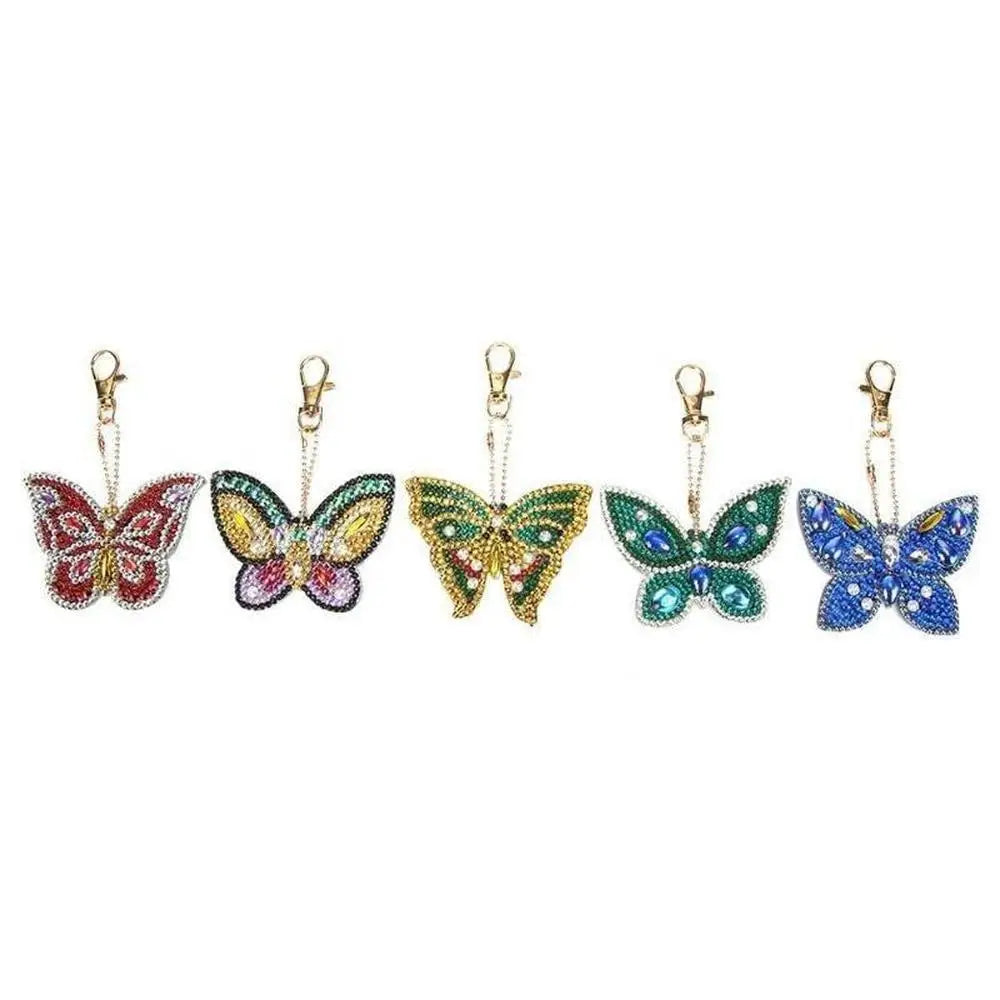 Butterflies - Diamond Painting Keychain - Home Craftology