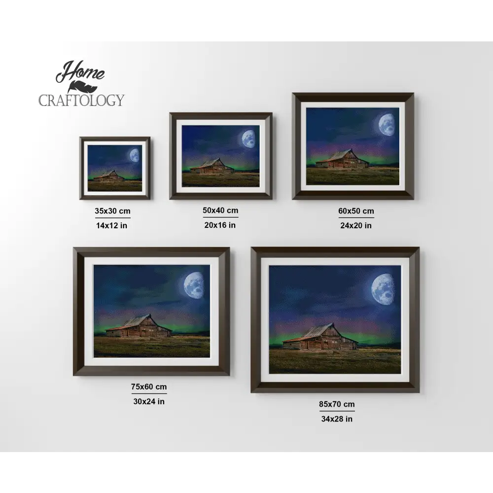 Cabin at night - Premium Diamond Painting Kit - Diamond Painting Kit